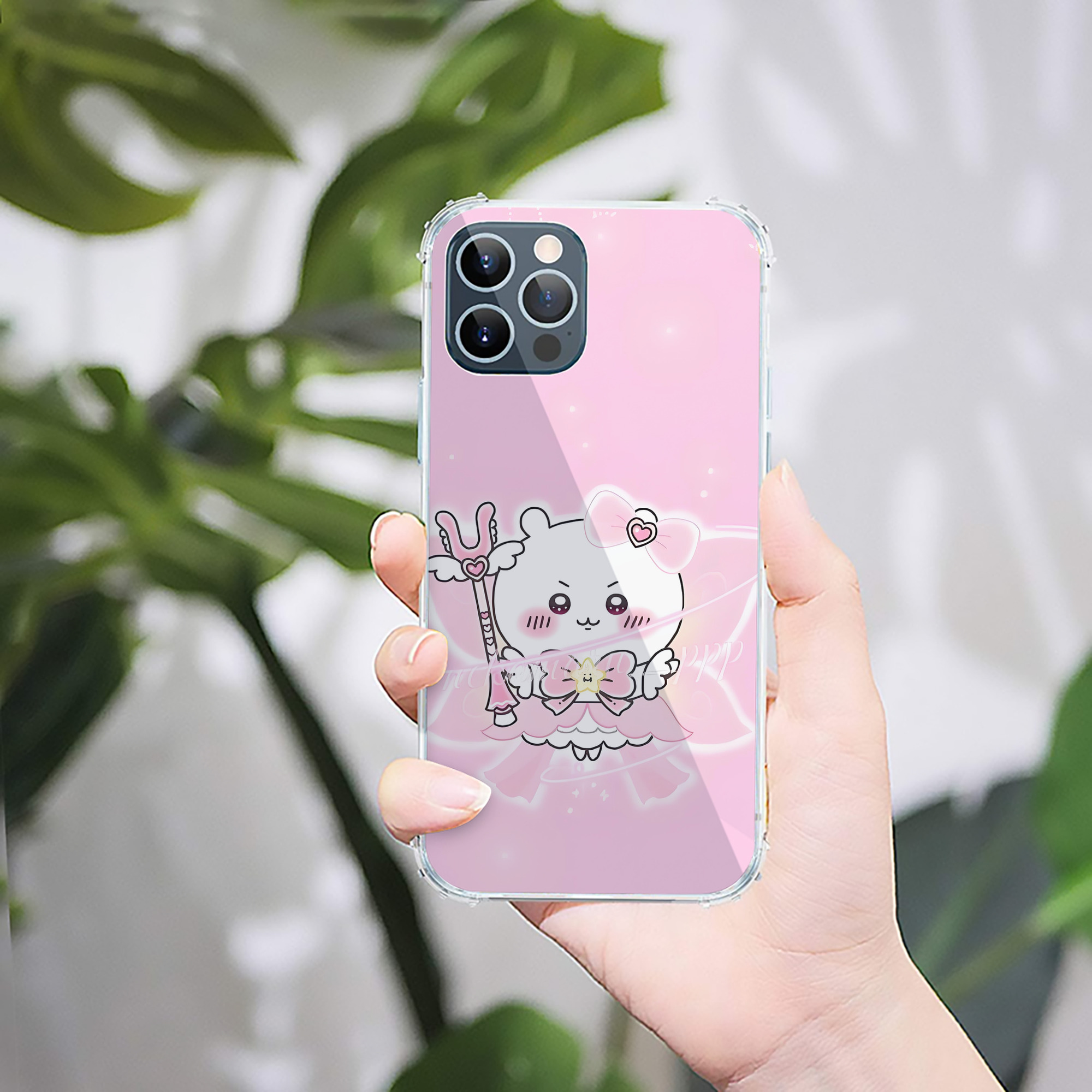 （画像用） ちいかわ Chii-kawa 【iPhone 12シリーズ対応】透明スマホケース（クリアソフトケース）